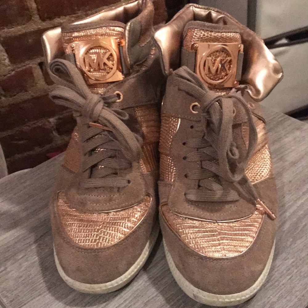 Michael Kors Wedge Rosegold Sneakers